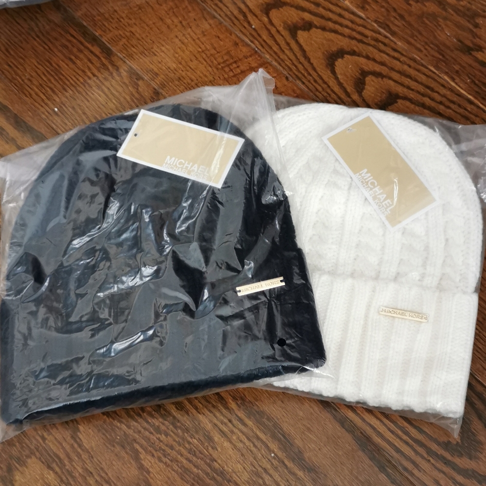 MICHAEL Michael Kors Cable Cuff Beanie Hat